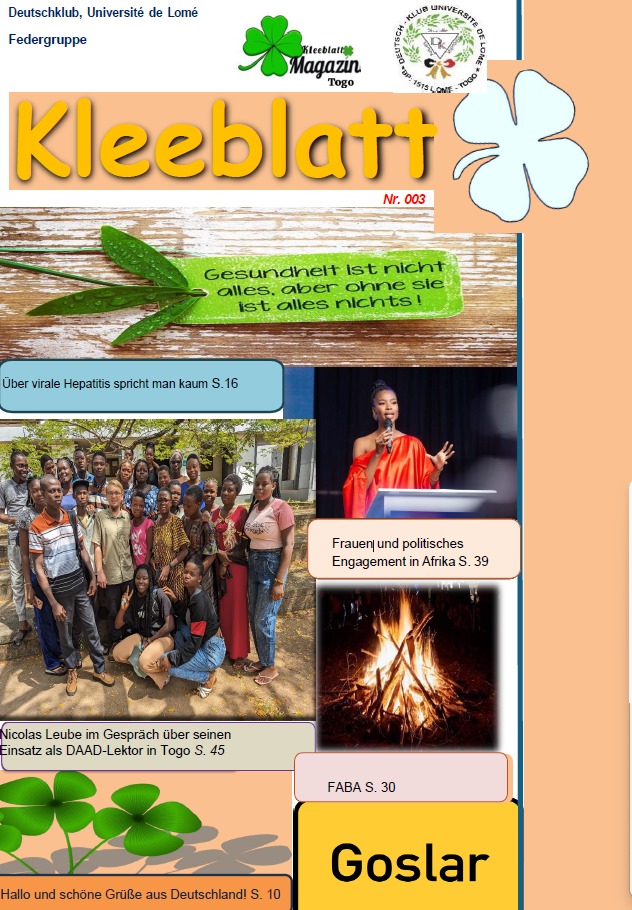 KLEEBLATT-Magazin Togo: 3. Ausgabe,&nbsp;Ankündigung